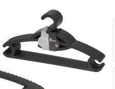 Image of 8 Strong Plastic Coat Hangers with Trouser Bar Tie Belt Hanger and Skirt Loops