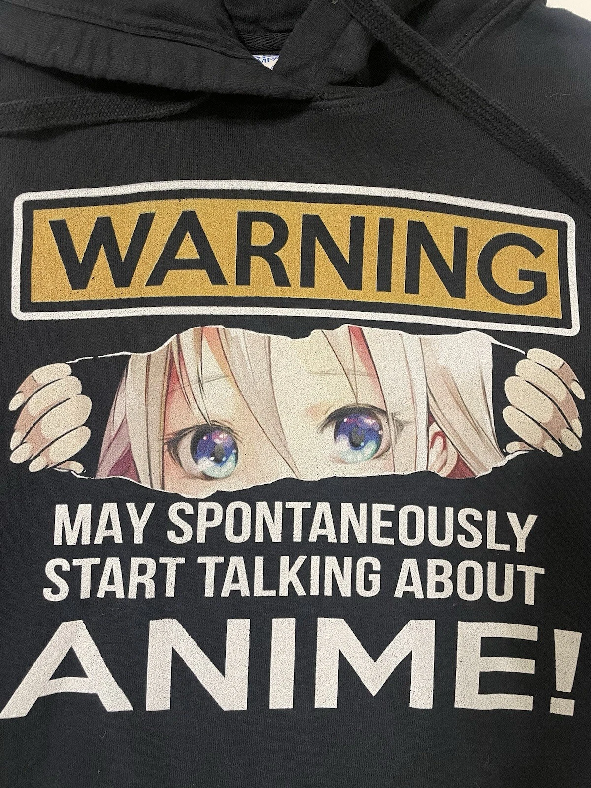 Warning May Spontaneously Start Talking About Anime Hoodie size S