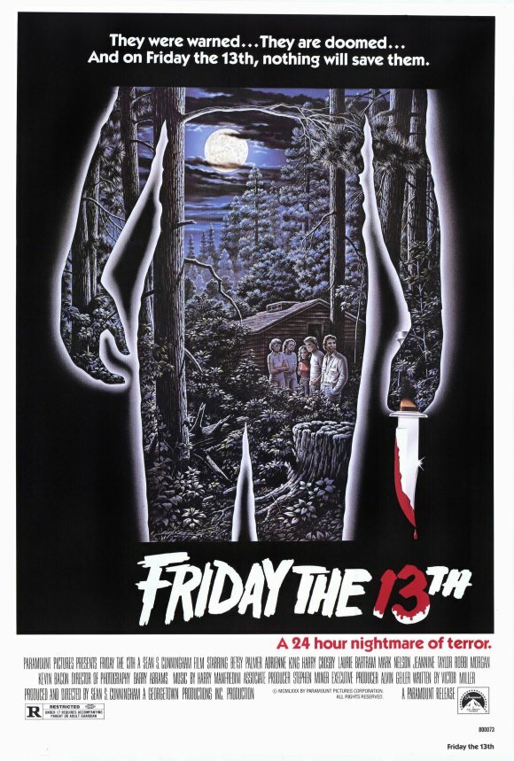 FRIDAY THE 13TH 24X36 MOVIE POSTER FILM JASON HORROR FILM SLASHER