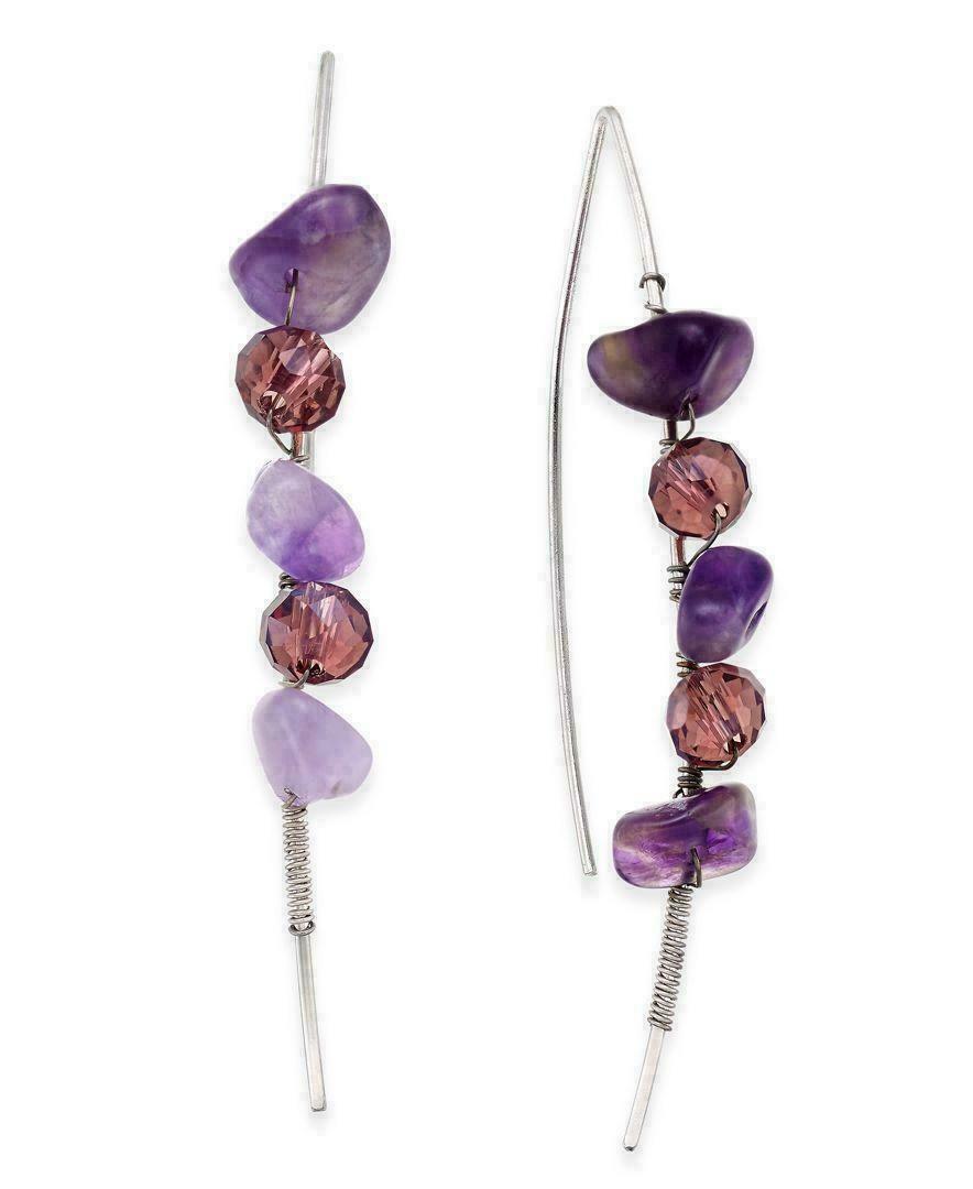 Вдохновленные жизнью серьги с проволочной резьбой, обернутые несколькими камнями