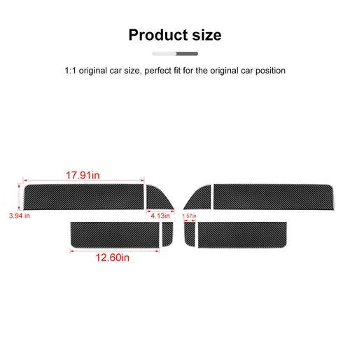 Carbon Fiber Interior Side Door Cover Stickers Trim For Ford F150 Raptor 2009-14 - Picture 13 of 14
