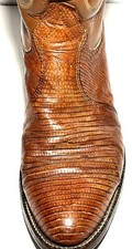 Tony Lama Black Label 4200 Vintage Cowboy Boots Cognac Brown Leather Size 4.5B