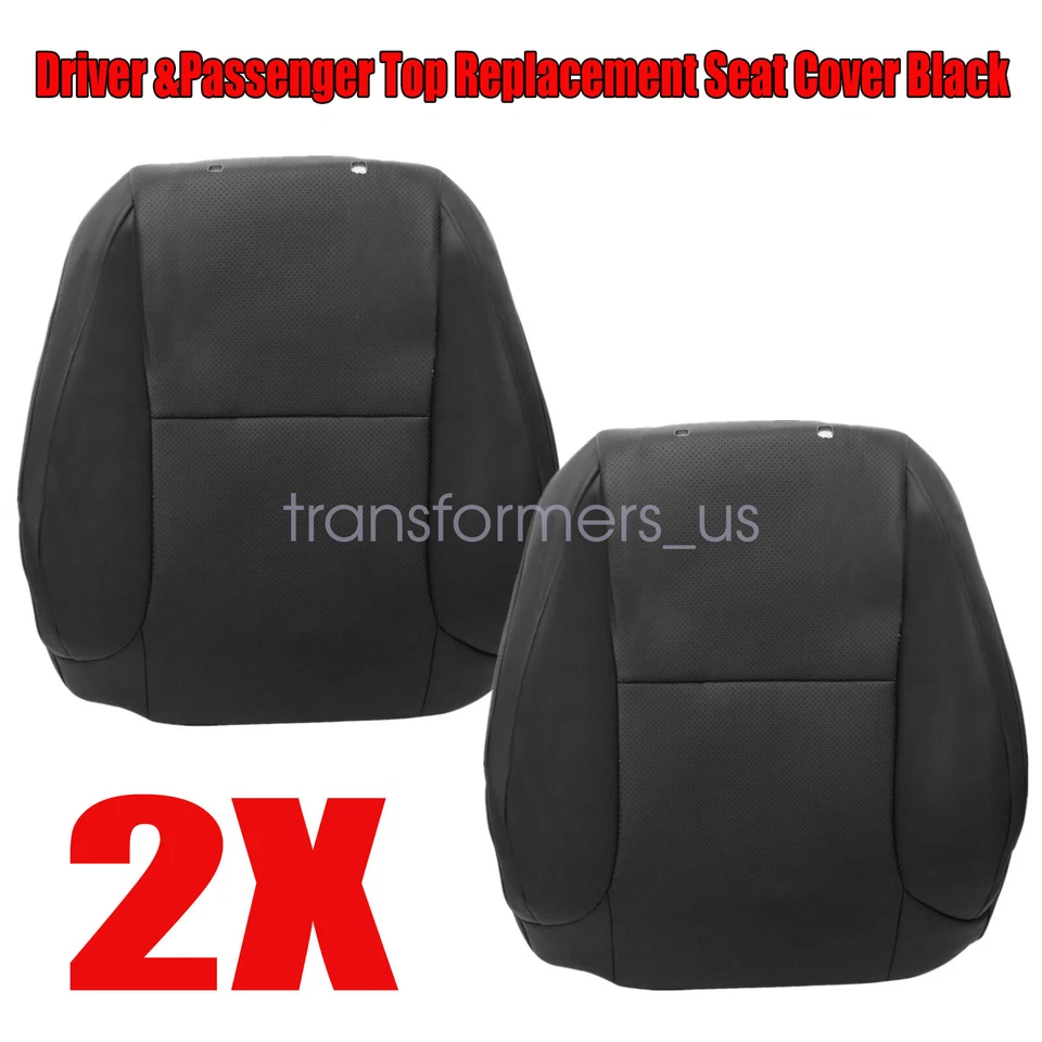 Cubierta de asiento de cuero perforada trasera inclinada delantera negra para Lexus GX460 2010-2017 Foto 3 de 4