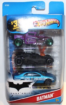 Hot Wheels Limited Edition Bat-mobile Batman Drei-Auto-Rücken Pack USA nur mit Karten