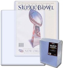 Pack / 10 BCW 9x11.5x10mm Thick Magazine / Program Hard Plastic Topload Holders