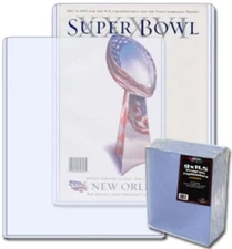 Pack / 10 BCW 9x11.5x10mm Thick Magazine / Program Hard Plastic Topload Holders