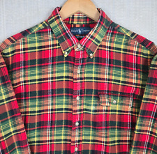 VTG POLO RALPH LAUREN Pocketed Flannel Shirt Size XL Mens Button Down Cotton