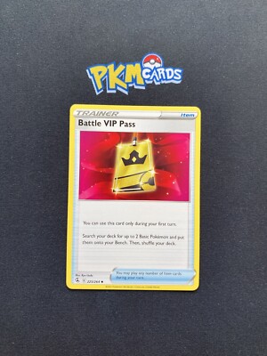 battle vip pass pokemon card value Pokémon TCG Battle VIP Pass Fusion Strike 225/264 Regular LP