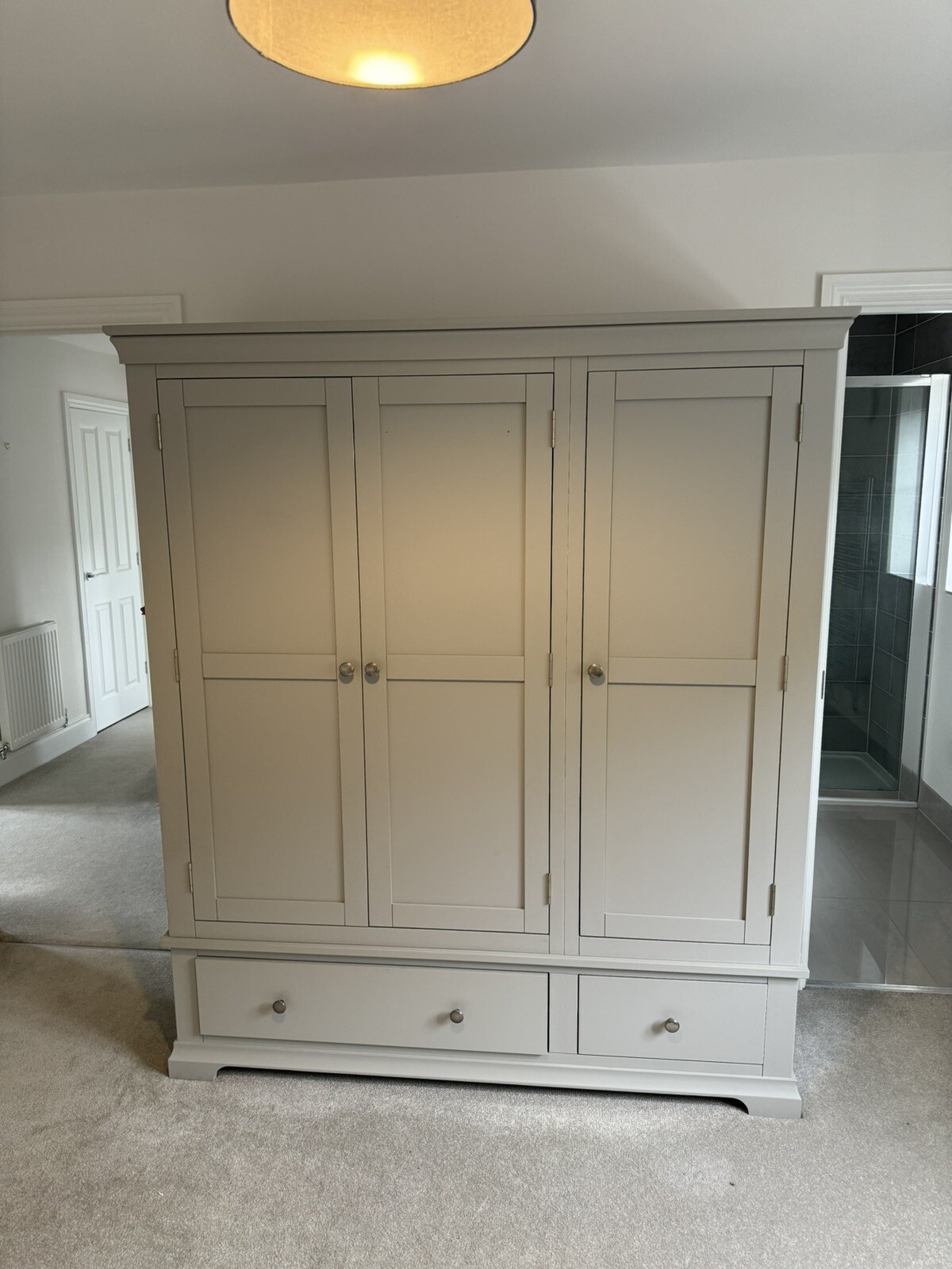 Cotswold Company CHANTILLY PEBBLE GREY 3 door wardrobe eBay