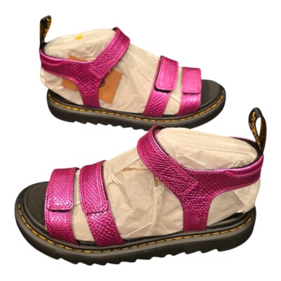 Dr Doc Martens Klaire Y Sandals Womens Size 6 Pink Beach Strappy Sandals 2676650