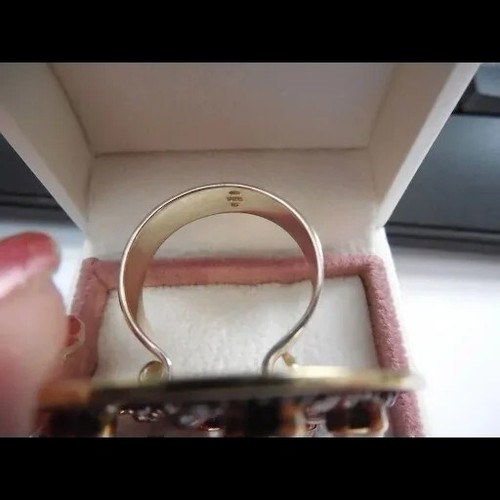 Big Bold & Unusual Sterling and Gold Celestial Ring - 33mm - Picture 4 of 14