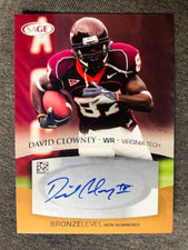 2007 Sage #A12 David Clowney Rookie RC Bronze Auto Autograph Card. rookie card picture
