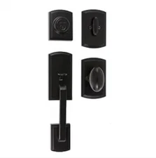 Delaney Italian Collection Visconti Single Cylinder Dummy Black Door Handleset