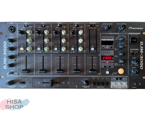 Pioneer DJM-3000 Mixer DJ Professionale 4 Canali Montaggio su Rack Nero Testato