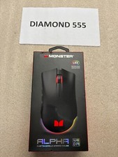 Monster Alpha 9.0 RGB Wired Customizable Gaming Mouse  Programmable LED  7806