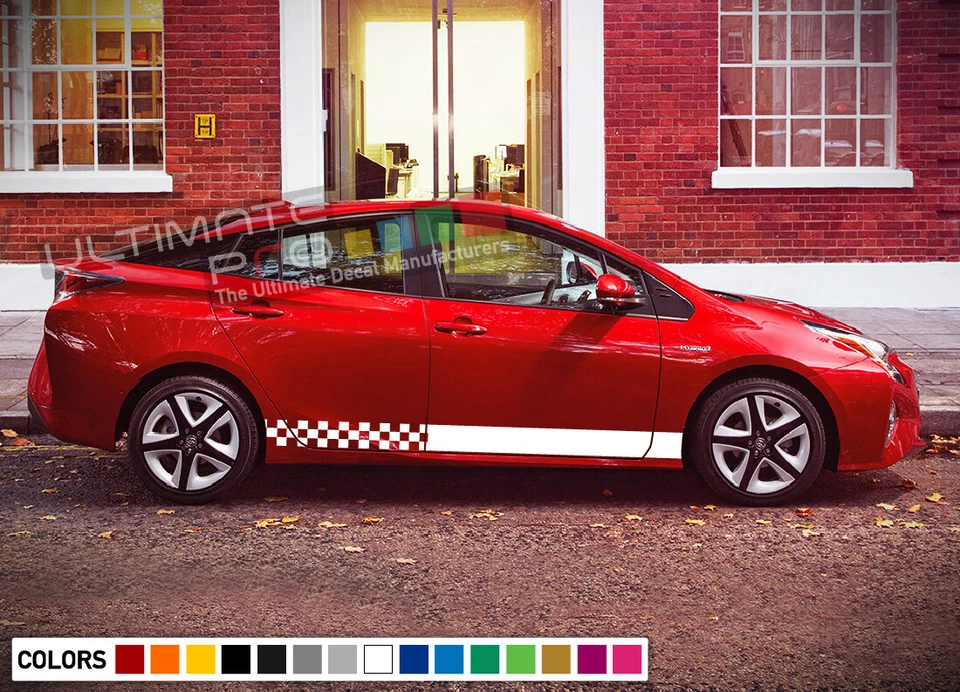 Kit de calcomanías adhesivas a rayas para Toyota prius espejo gráfico deportivo híbrido carrocería tune Foto 3 de 4