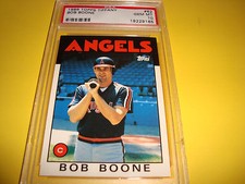 1986 topps tiffany #62 BOB BOONE psa 10 California ANGELS (165)