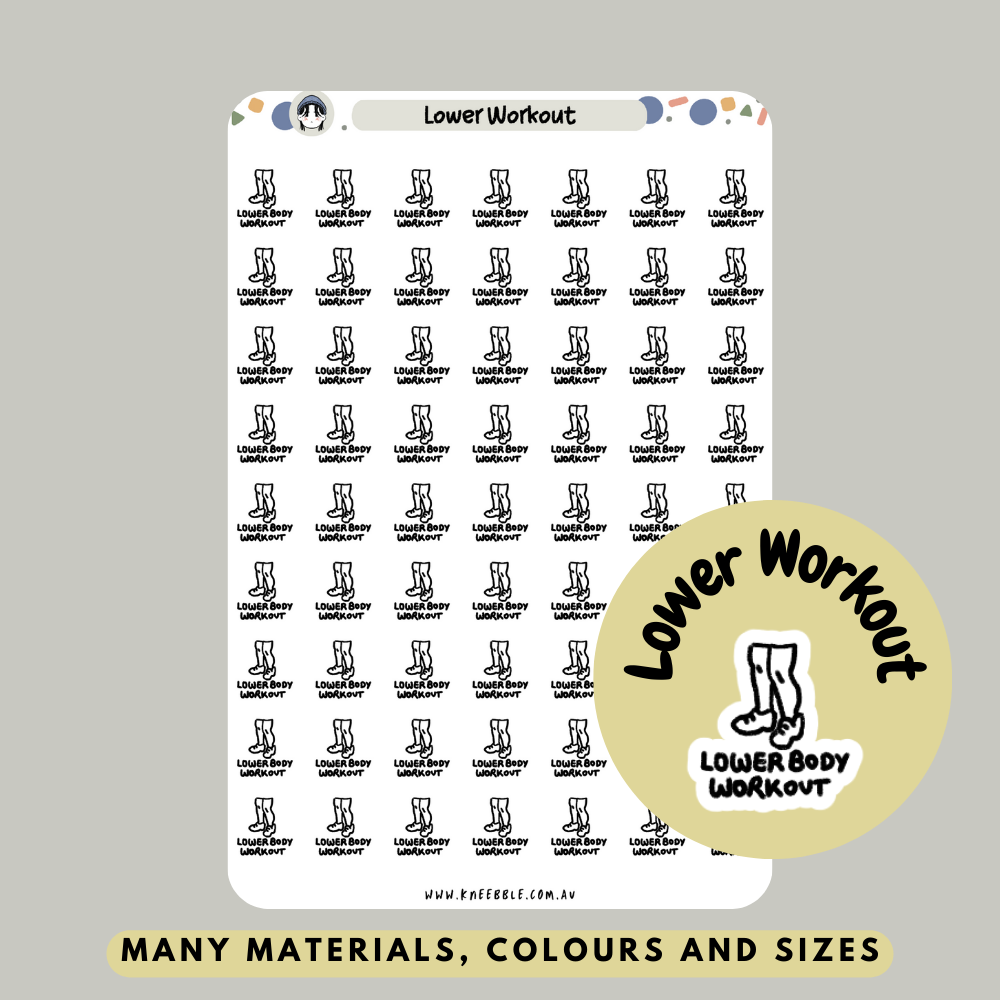 Lower Workout Planner Stickers