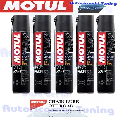 5 x 400 ML Fett Spray Für Kette Motorrad MOTUL C3 Chain Lube Off Road Und Quad