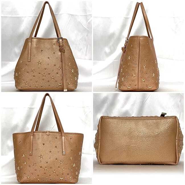 Jimmy Choo Tote Bag Sasha S ec-22979 Pink Gold Good Condition