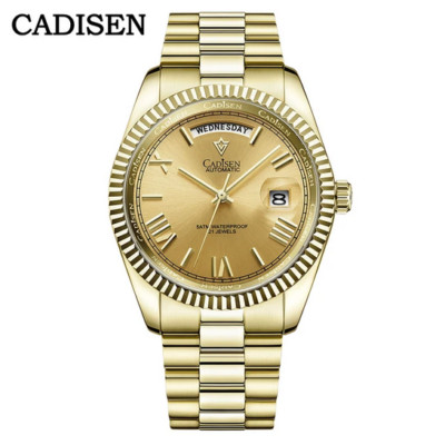 Cadisen Day-Date Luxus Autimatik Herren Uhr mechanisch Japan Uhrwerk 100m