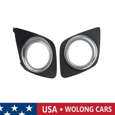 Pair Front Bumper Fog Light Cover Trim Bezel for Toyota RAV4 2009-2012