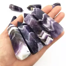 50-60mm Natural Dreamy Amethyst Quartz Crystal Obelisk Wand Tower Point Healing
