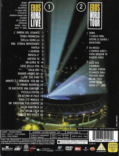 EROS ROMA LIVE - EROS WORLD TOUR - EROS RAMAZZOTTI - Photo 2/2