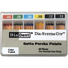 Endodontic Dia-System GTP Gutta Percha By DiaDent 60/Pack 