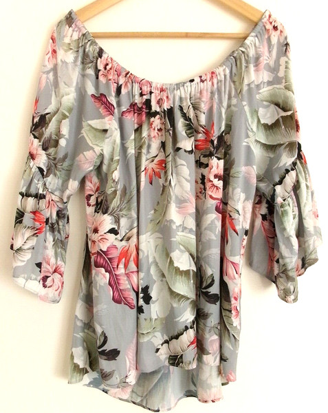 WITCHERY Peasant Floral Off the Shoulder Top Size 10