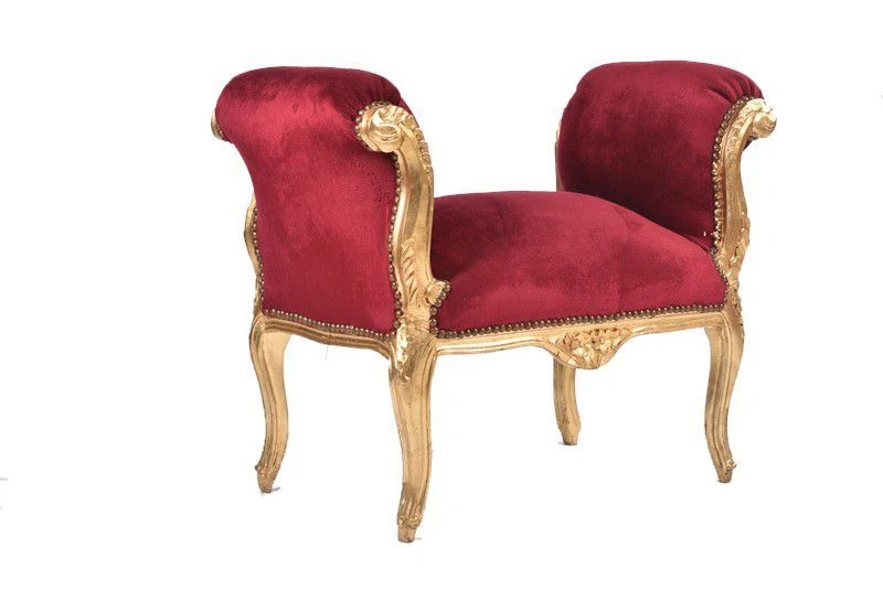 Bench Small Wooden Bench With Gold Leaf Aristocratic For Church Home Decor
Opens in a new window or
