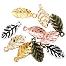 200Pcs Leaves Charms Pendant DIY Jewelry Making Accessory for Bracelet Necklace