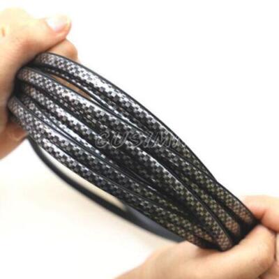 Car Door Edge Scratch Rubber Strip Protector Moulding Guard Carbon Fiber Look 5M