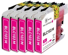 5PK MAGENTA Ink Compatible with Brother LC103XL MFC-J450DW MFC-J285DW MFC-J475DW