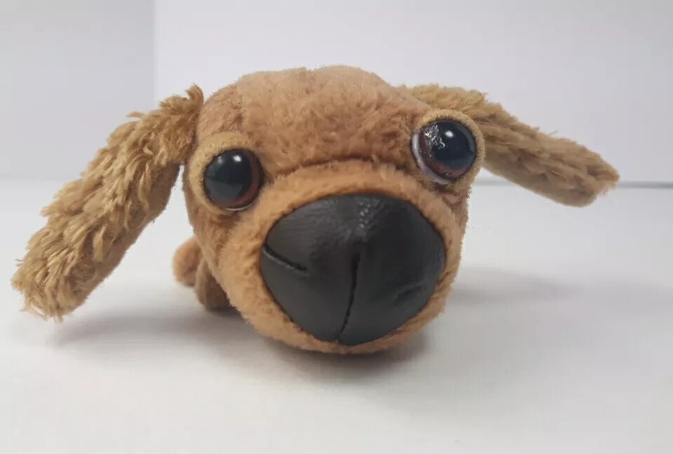 Vtg McDonalds The Dog Mini Plush Stuffed Animal Collar Big Eyes