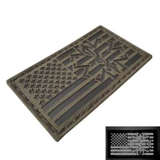 IR star of life USA flag EMS ranger green morale infrared medic hook patch