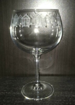 Animo Glas - SANDGESTRAHLTES FRIES GIN BALLONGLAS - Strandhütten