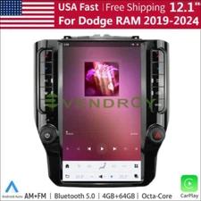 12.1"For Dodge RAM 1500 2500 3500 4500 2019-2024 Car GPS Navigation Radio Player
