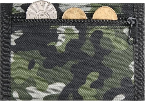 Trifold Kids Wallet in Camo Green - Perfect for Outdoor Fun & Money Management - Picture 8 of 8