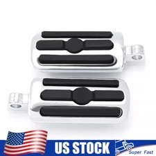 10mm Rider Passenger Chrome Foot Pegs Pedal For Harley Touring Dyna Sportster US