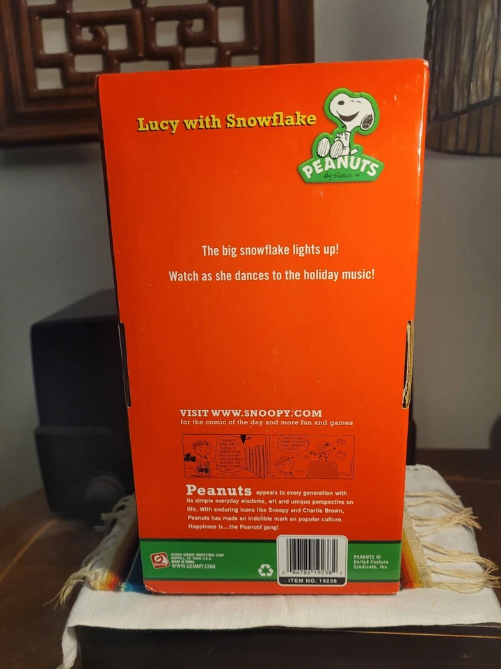 Peanuts Lucy with Snowflake 9” Holiday Music Toy Plush Figure - Image 4 of 4