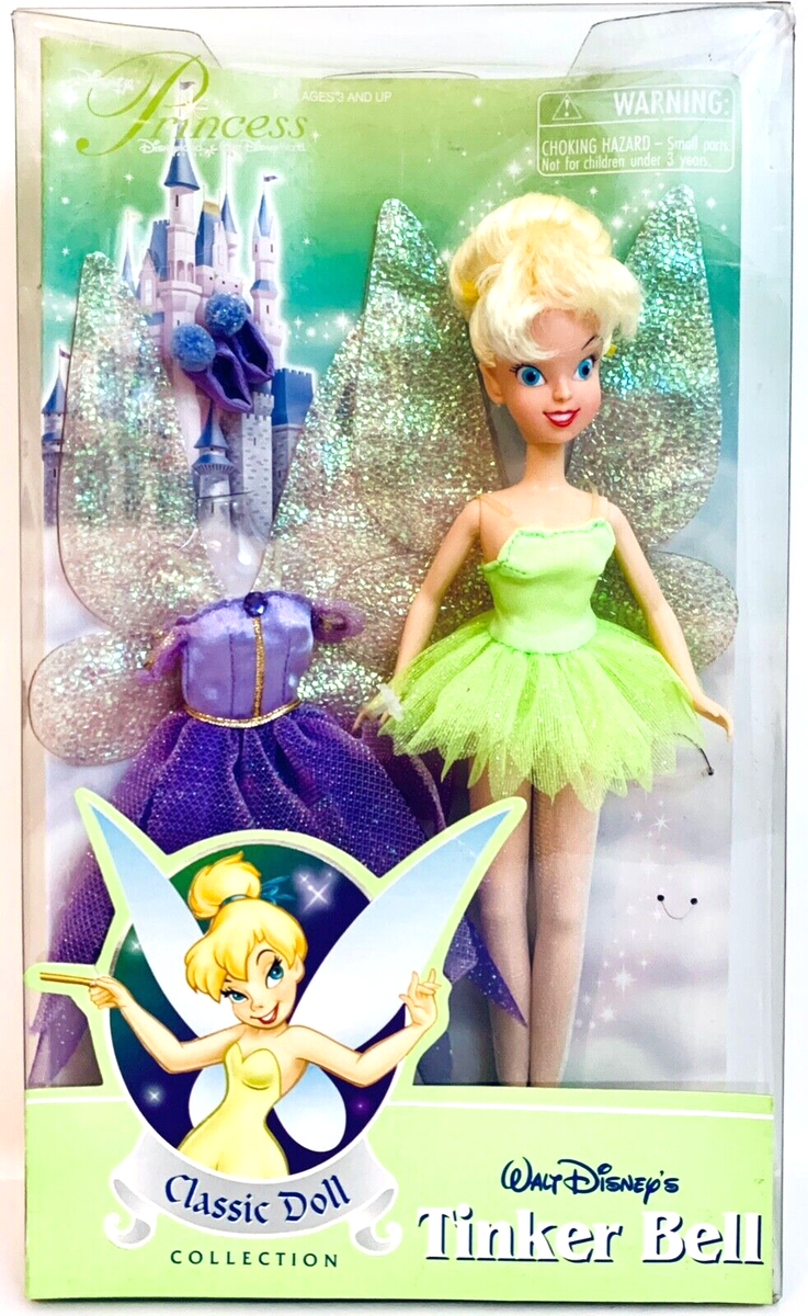 Walt Disney's Classic Doll Collection Tinker Bell 11" Doll With Extra Dress  NIB
