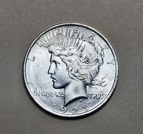 1923 P Peace Silver Dollar, Uncirculated 90% Silver $1 Coin