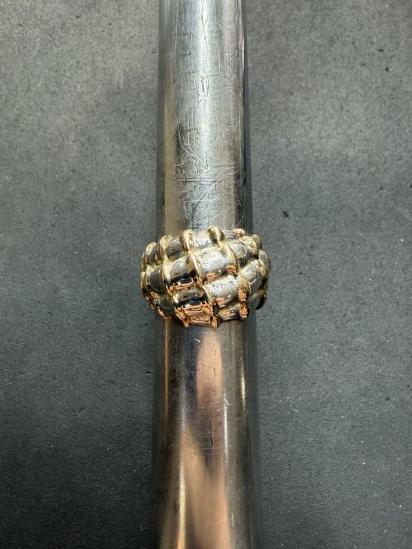 8.3g VTG Sterling Silver 925 Two Tone Ring Size 8 Jewelry Lot W