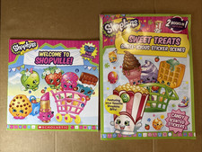 Shopkins Activity Sticker Books Lot Welcome to Shopville Sweet Treats Scholastic