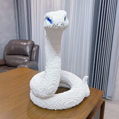 *CHALLENGING* White Python Building Block Set, 23 inches, 20000 pcs, age 14+