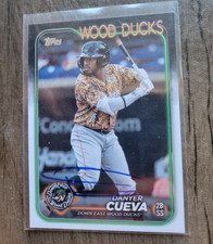 Danyer Cueva Signed 2024 Topps Pro Debut Baseball Card #PD-121 Rangers