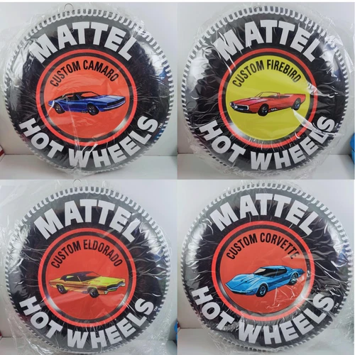 Hot Wheels Redline Button Large Metal Replica 12" SET of 4 FREE Shipping - New!