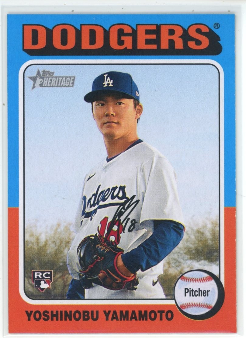 2024 Topps Heritage #553 Yoshinobu Yamamoto RC
