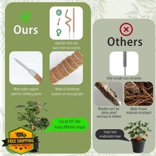 2pc Moss Pole 28", Monstera Plant Support, Bendable Coco Coir Stakes